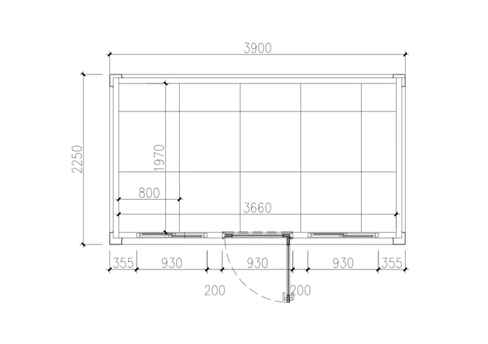 13ft Bedroom Add-On floor plan and elevations, drawing 1