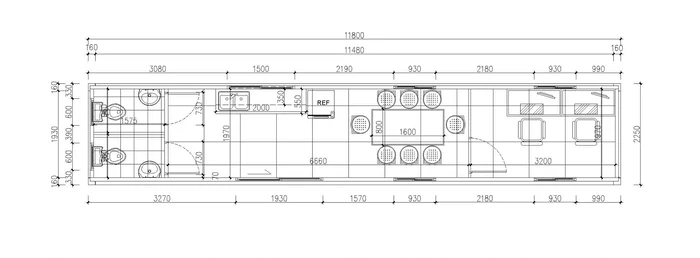 The Executive floor plan and elevations, drawing 1