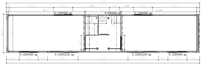 Zac & Emma's Double 40ft floor plan and elevations, drawing 1